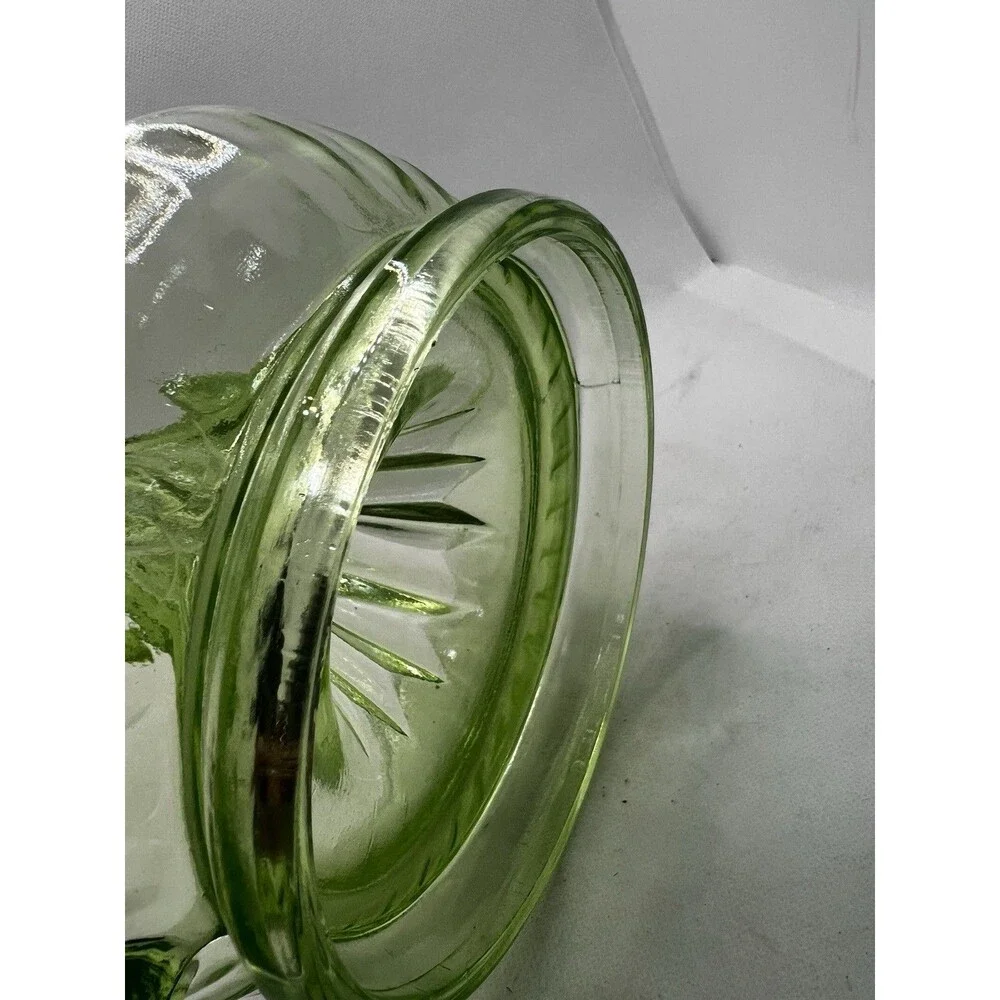 Vintage Green Depression Glass Juicer Reamer 6.5